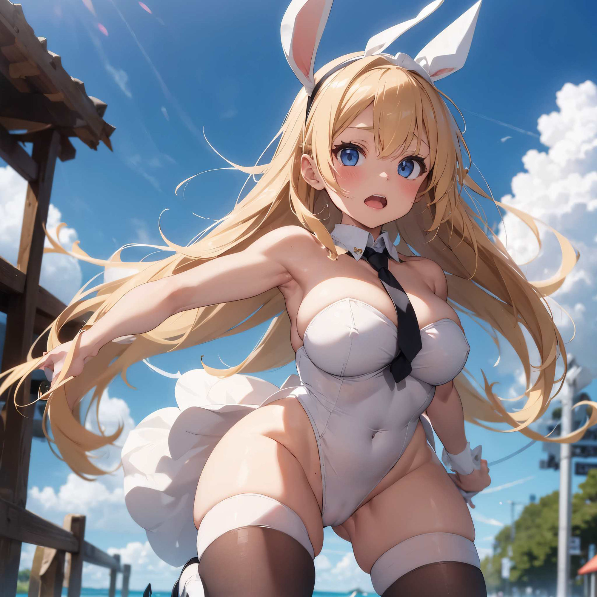 サンプル画像2:【微エロ】フェチコレVol.5 ビーチで開脚バニーガール（ジャンル別イラスト多数）【総枚数215枚】(満点星) [d_340992]