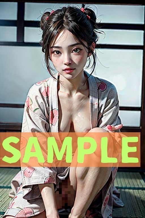 サンプル画像1:はだけた浴衣のエロさは犯罪級(AIソルト) [d_341030]