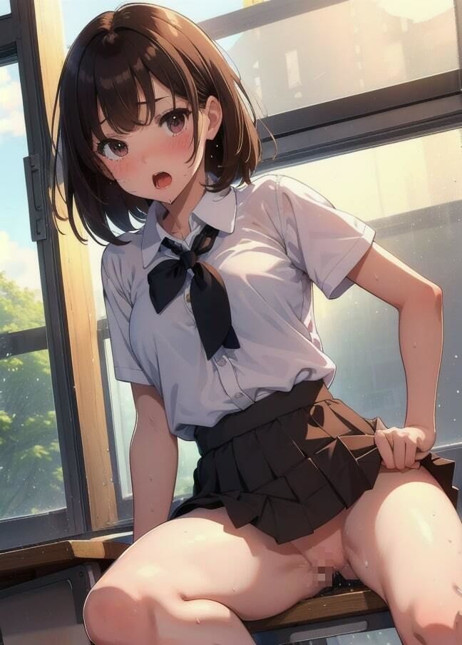 サンプル画像6:舌出し制服女子としたい？(AI戦士) [d_341064]