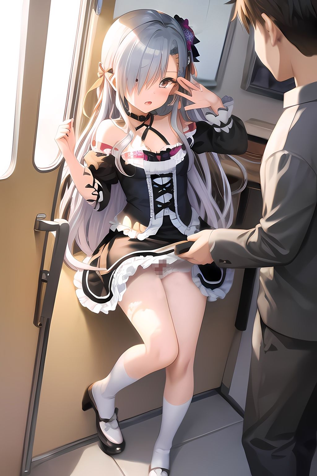 サンプル画像5:痴●されたメイドカフェ店員(AI彼女VR ビジュアルレボリューション) [d_341067]