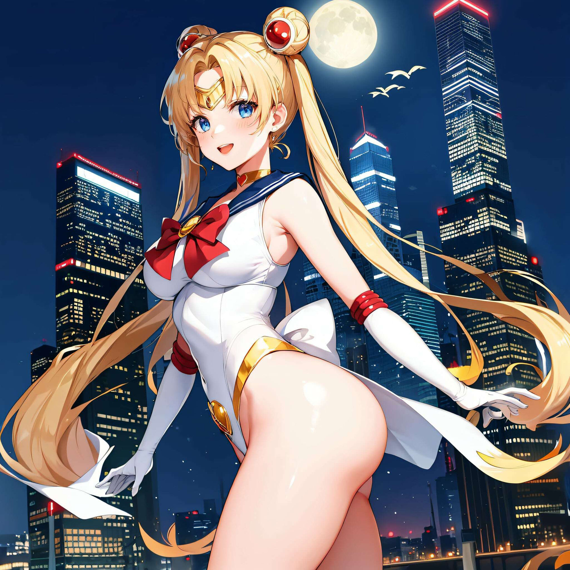 サンプル画像4:セーラー〇ーンーの 昼と夜(垂AI) [d_341175]