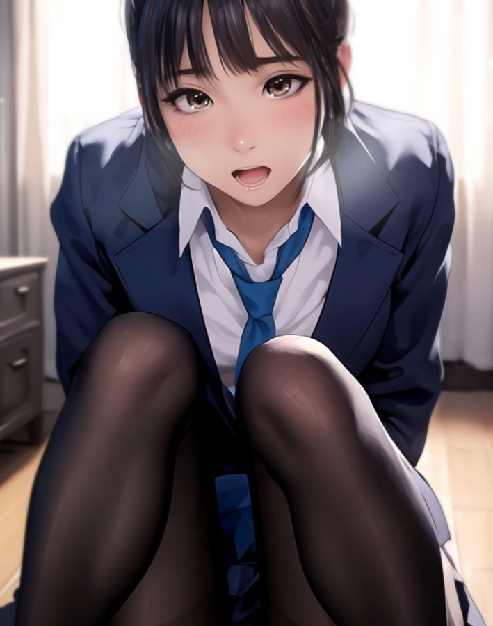 サンプル画像2:黒タイツの季節＋風のいたずら(ミックス ステーション) [d_341240]