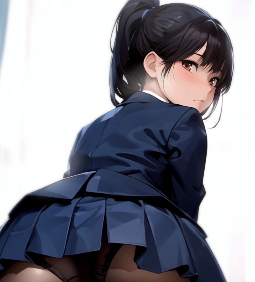 サンプル画像6:黒タイツの季節＋風のいたずら(ミックス ステーション) [d_341240]