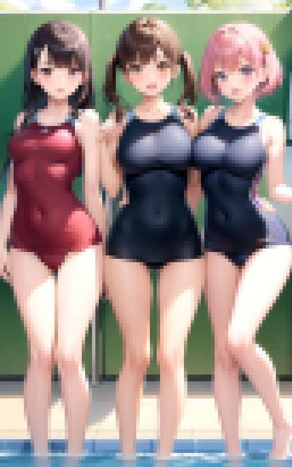 サンプル画像2:教育実習生が巨根と聞きつけ求愛ハーレム4Pを仕掛ける学園一美少女トリオ(魅惑の花宵) [d_341265]