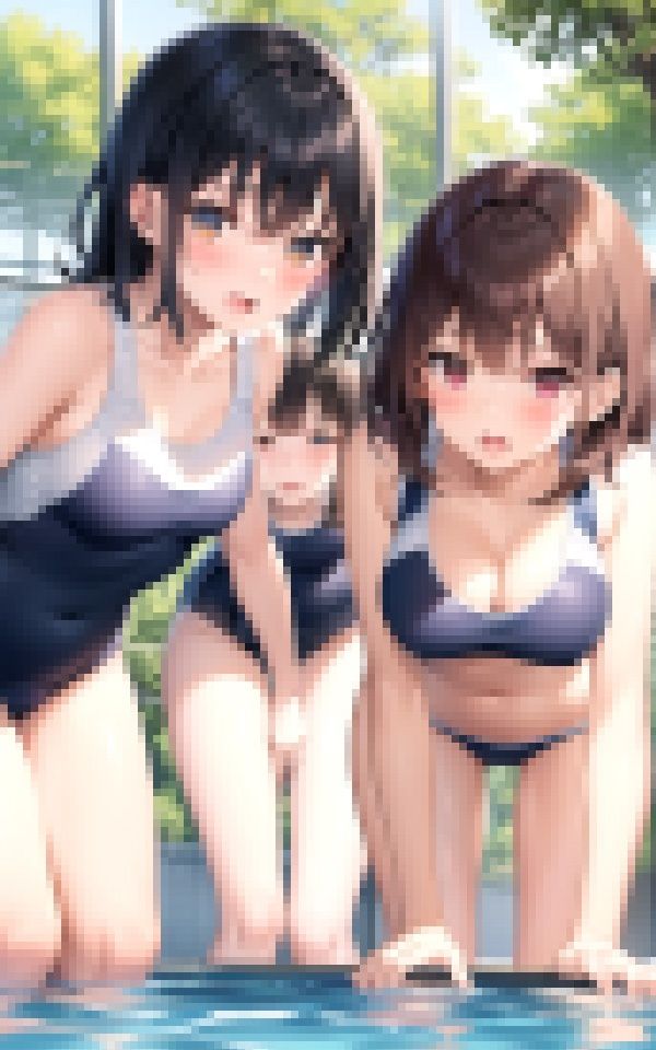 サンプル画像3:教育実習生が巨根と聞きつけ求愛ハーレム4Pを仕掛ける学園一美少女トリオ(魅惑の花宵) [d_341265]