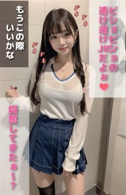 サンプル画像3:電車で誘惑してくる痴女女子校生(AIコスプレ美女) [d_341336]