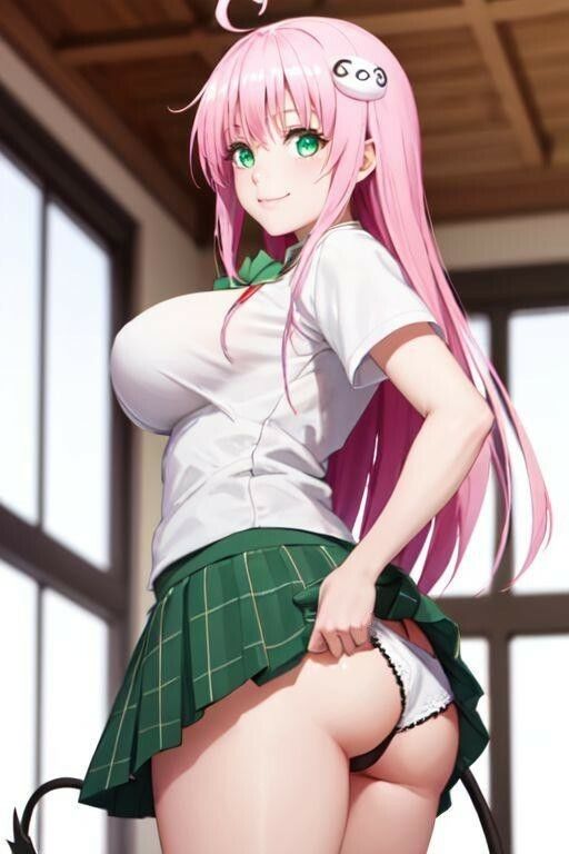 サンプル画像2:T◯LOVEる ララ・サタリン・デビルー◯みたいな女の子(縦軸と無花果) [d_341409]