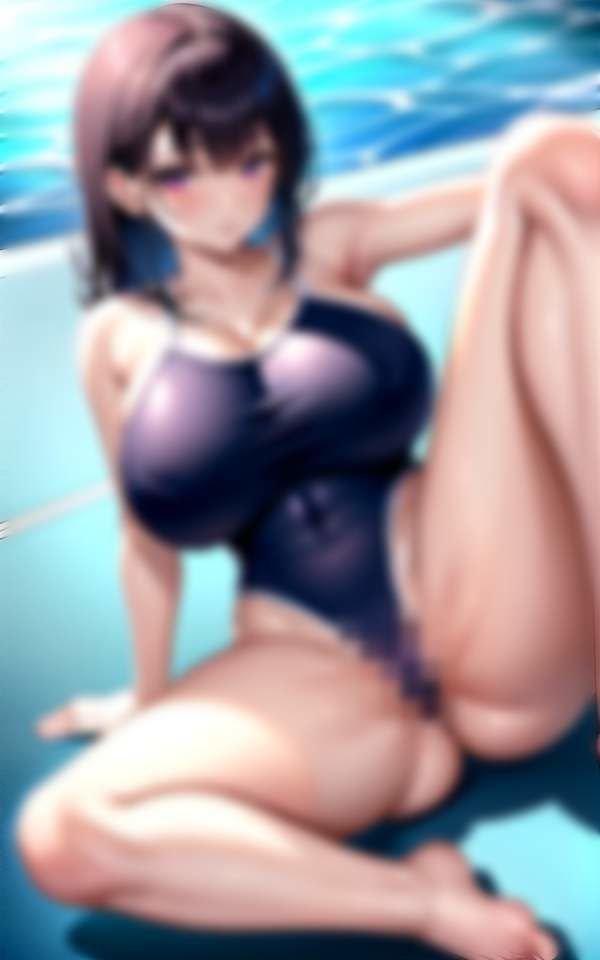 サンプル画像3:大人スク水 練習後の秘密時間 スク水ズラしてプールサイドで・・・(美少女PRO) [d_341788]