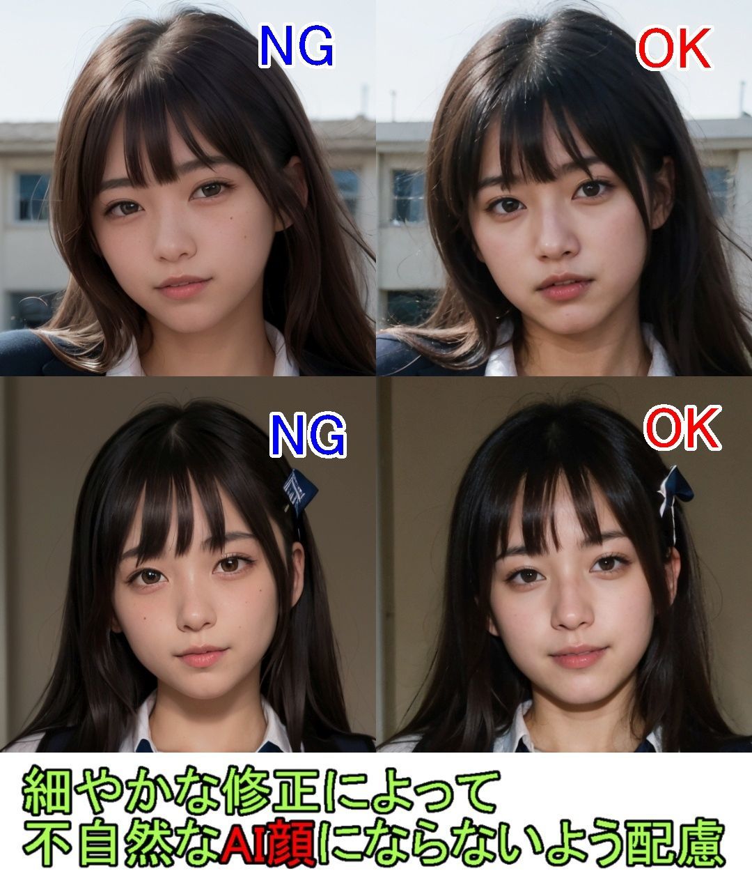 サンプル画像2:AI ZOOM UP ！！ JK編(MJ-Warrior) [d_341835]