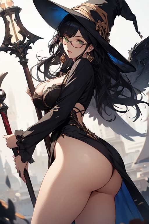 【微エロ】非日常誘惑美女Vol.2 弟子を誘惑する黒髪ロング眼鏡魔女・アイリーンの場合のサンプル画像 6