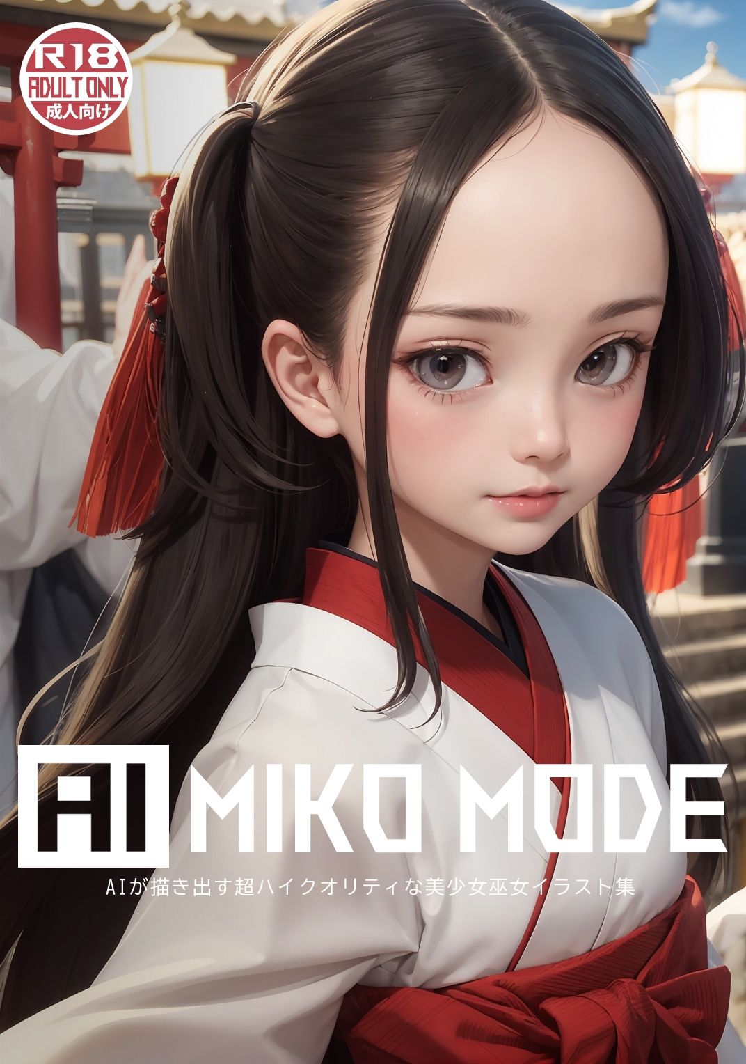 サンプル画像1:【巫女＆サンタ美少女AIイラスト集】AI MIKO ＆ XMAS MODE【PNG233枚/PDF付】(Alice Museum) [d_342082]