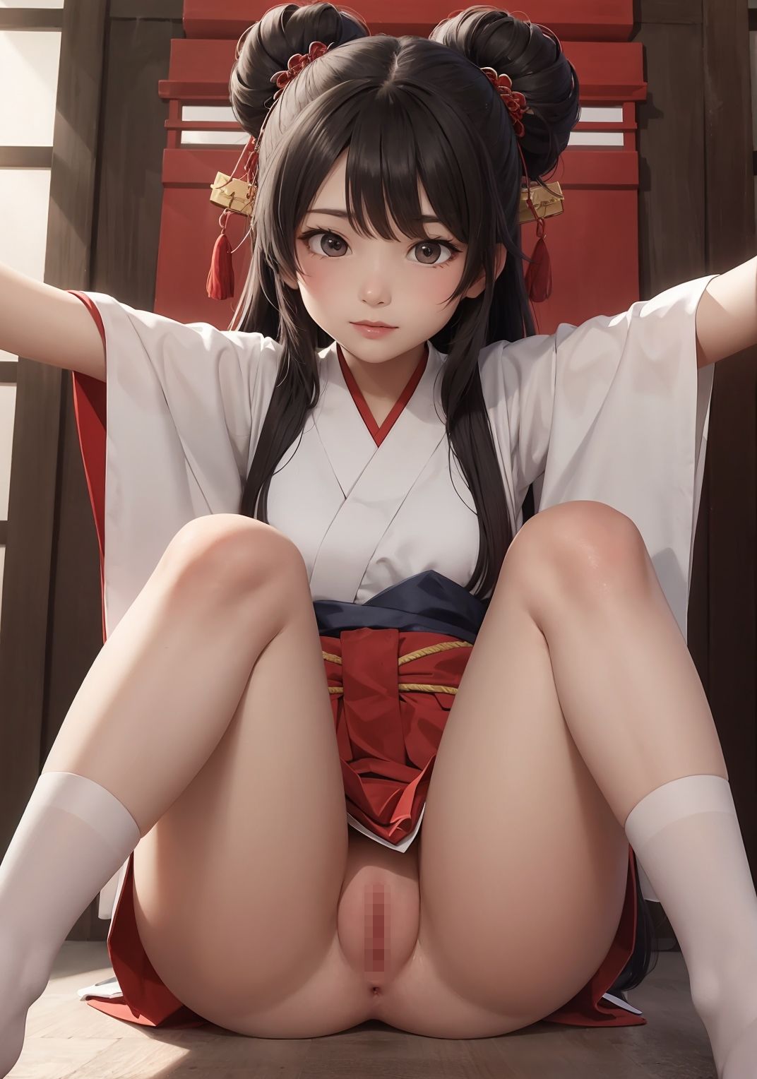 サンプル画像4:【巫女＆サンタ美少女AIイラスト集】AI MIKO ＆ XMAS MODE【PNG233枚/PDF付】(Alice Museum) [d_342082]