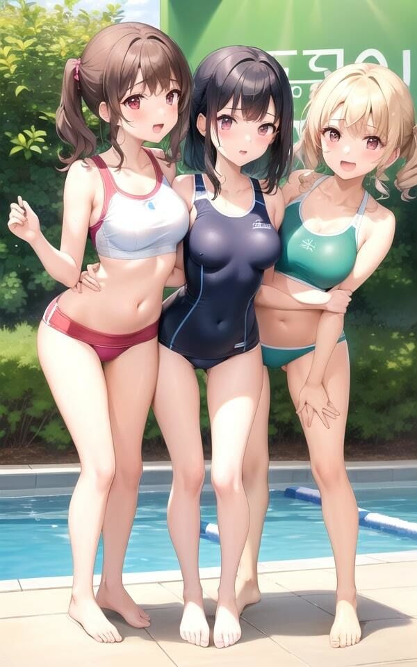 サンプル画像2:えちえち学園にエッチなカメラマンが潜入！プールの授業でJKを大胆撮影(えい愛製作委員会) [d_342092]