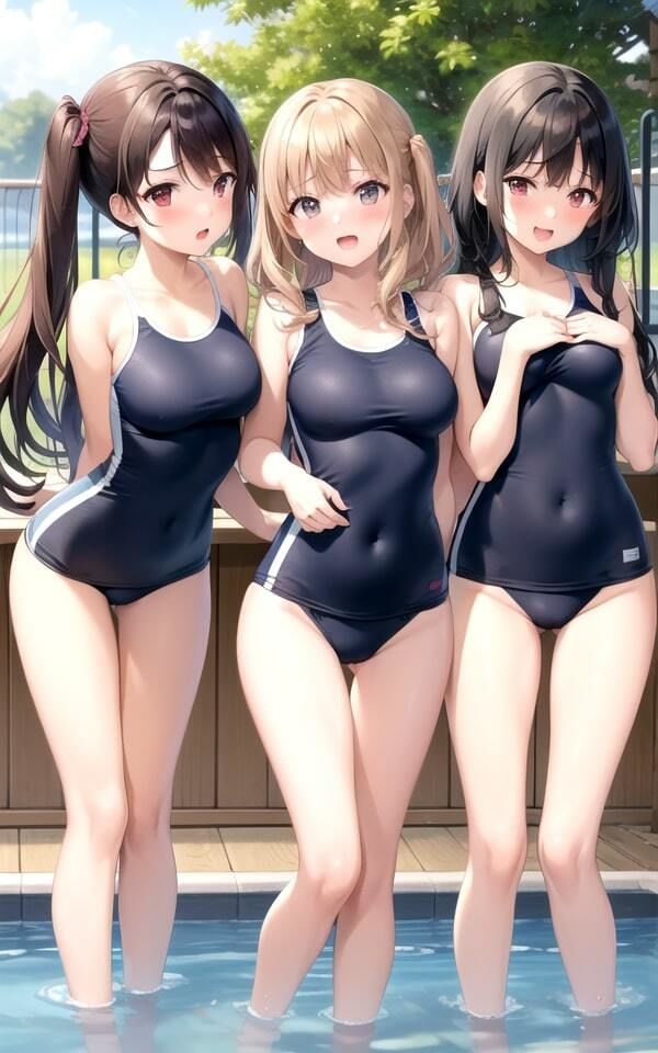 サンプル画像4:えちえち学園にエッチなカメラマンが潜入！プールの授業でJKを大胆撮影(えい愛製作委員会) [d_342092]