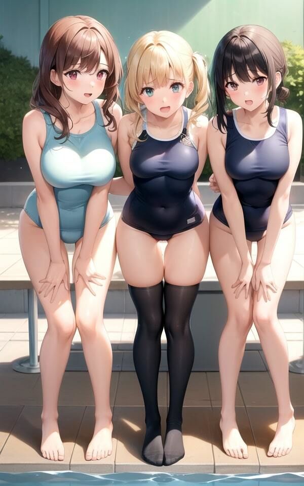 サンプル画像2:レベルが高い女子○のプールでエッチな写真撮影102枚(おやすみバニー) [d_342101]