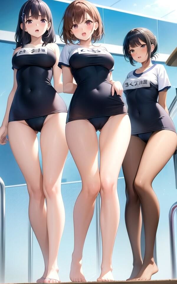 サンプル画像4:レベルが高い女子○のプールでエッチな写真撮影102枚(おやすみバニー) [d_342101]