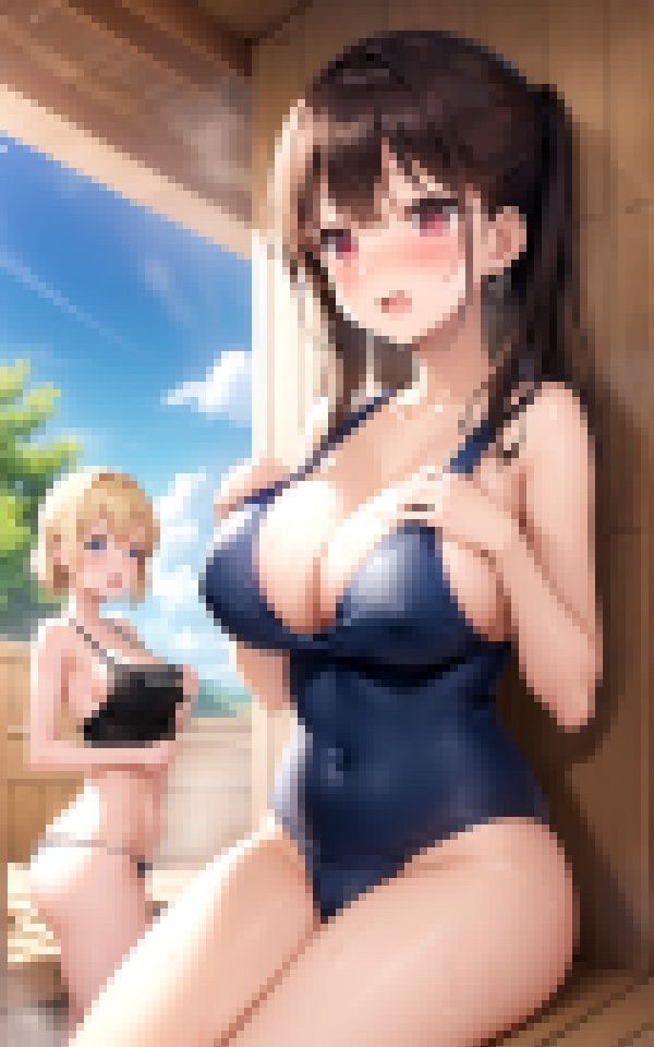サンプル画像3:混浴サウナで巨乳素人ちゃんと整う(愛奴の宴) [d_342153]