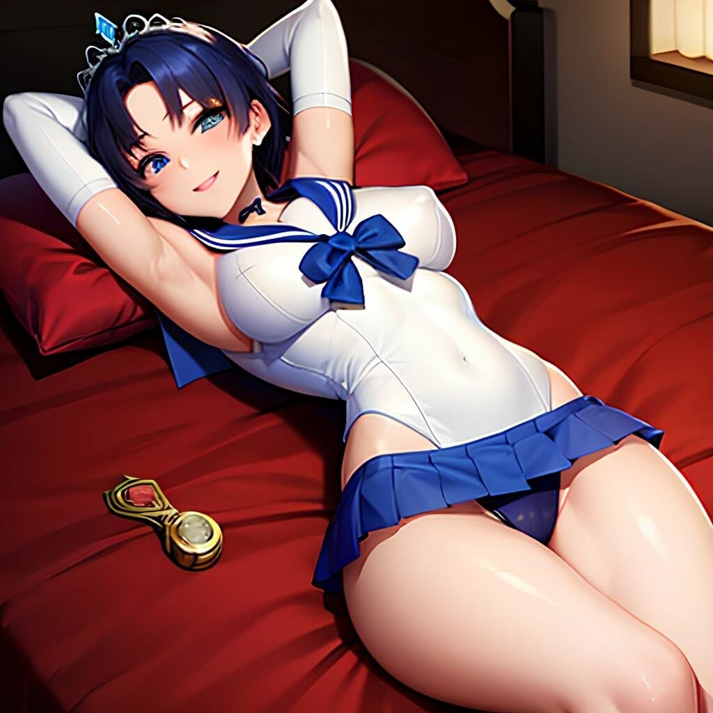 サンプル画像1:セーラー服美魔女戦士セーラーマーキュ◯ー(でんでん) [d_342181]