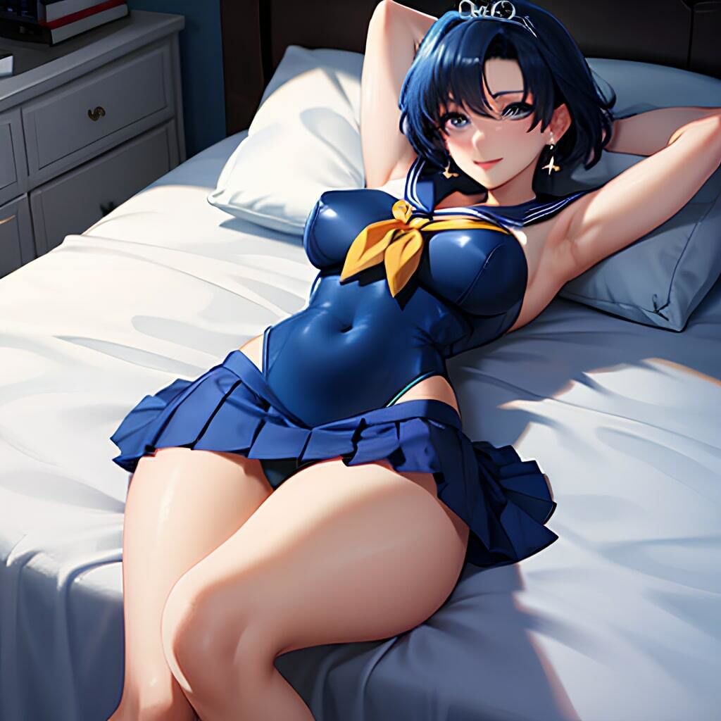 サンプル画像2:セーラー服美魔女戦士セーラーマーキュ◯ー(でんでん) [d_342181]