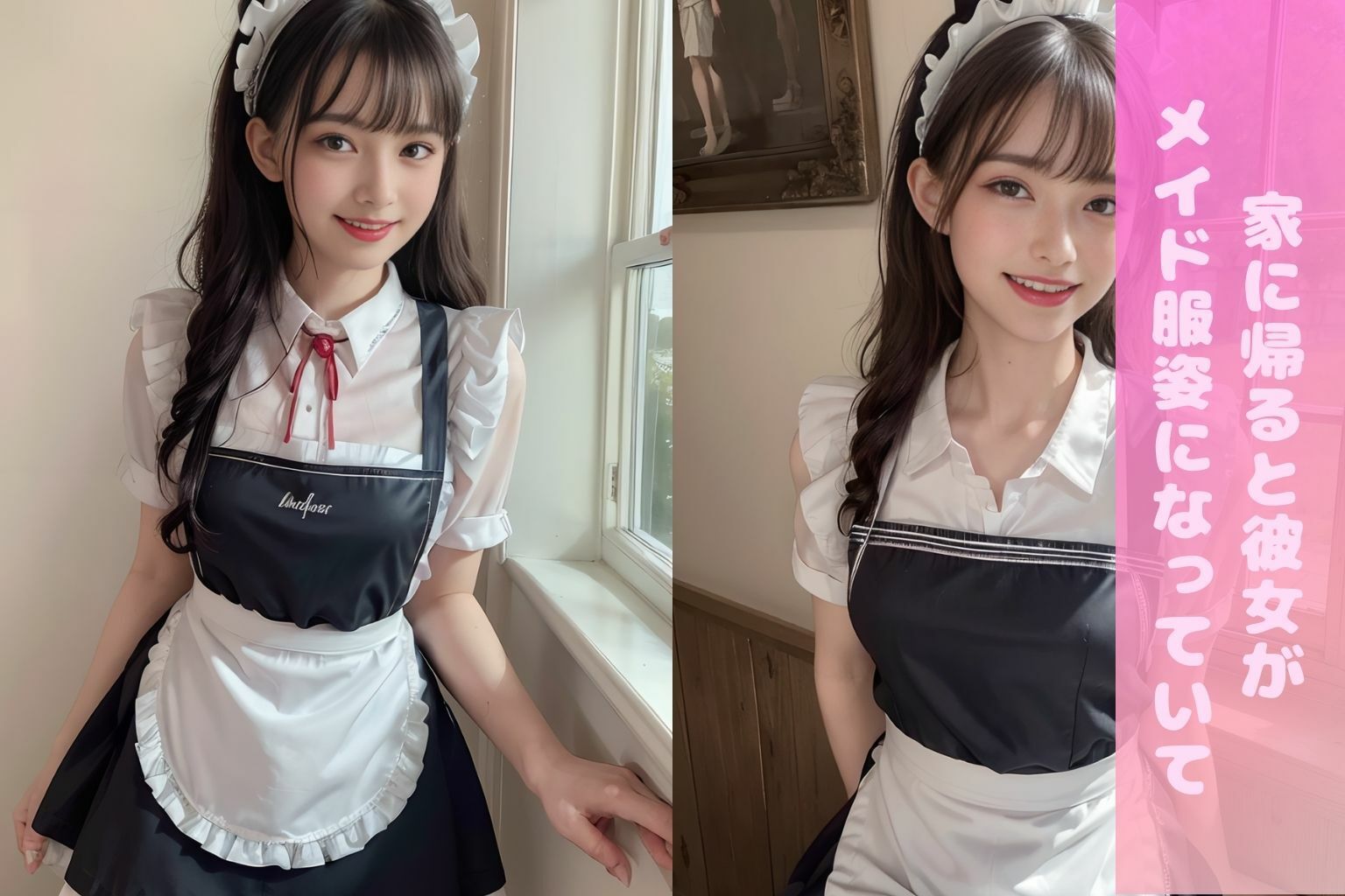 サンプル画像2:小悪魔メイド(女子○生AI画像) [d_342338]