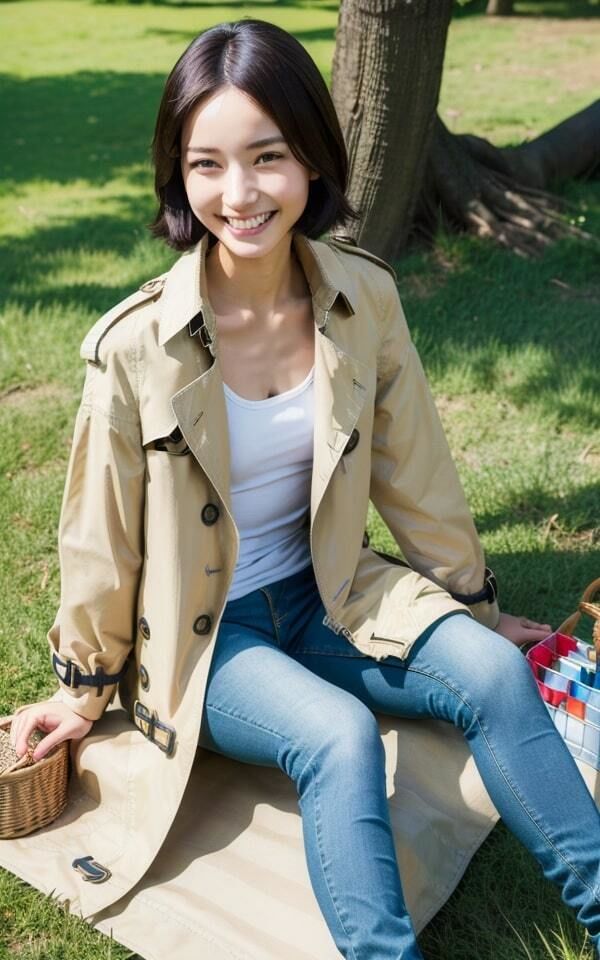 サンプル画像5:【野外露出】【まな板ちっぱい】Acup萌え萌え娘？えちえちピクニック〜ちょっと暑いから脱いじゃった〜(夜行三輪車) [d_342410]