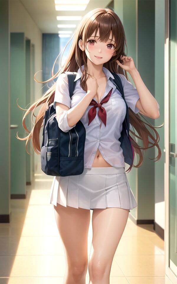 サンプル画像2:女子○の制服撮影に来たらラッキースケベに遭遇しちゃったカメラマン(AIの悪戯) [d_342414]