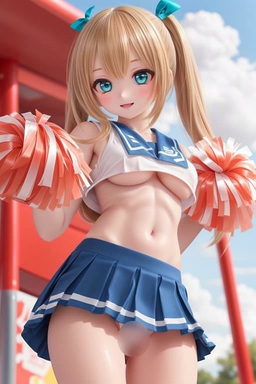 サンプル画像3:チアガールのローアングルパンチラ(D.P.H.) [d_342522]