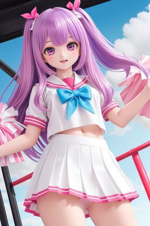 サンプル画像4:チアガールのローアングルパンチラ(D.P.H.) [d_342522]