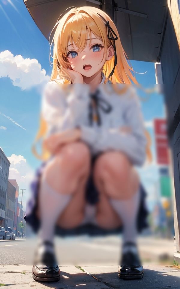 サンプル画像2:パンツ見てもいいよ 〜しゃがみパンチラ少女〜(ミルクキング3) [d_342624]