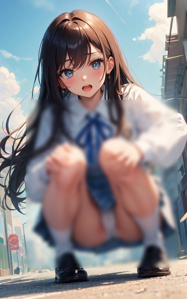 サンプル画像3:パンツ見てもいいよ 〜しゃがみパンチラ少女〜(ミルクキング3) [d_342624]