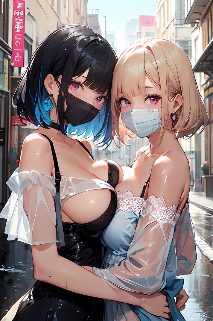 サンプル画像2:※枚数増量！【R18】MIX GIRLS -Another Side- 7 スケスケ衣装で街に立つド淫乱娼婦にたっぷり射精(Yuri – AI Creator) [d_342659]