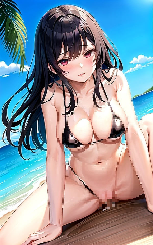 サンプル画像1:巨乳女子 野外露出(AIkuma) [d_342667]