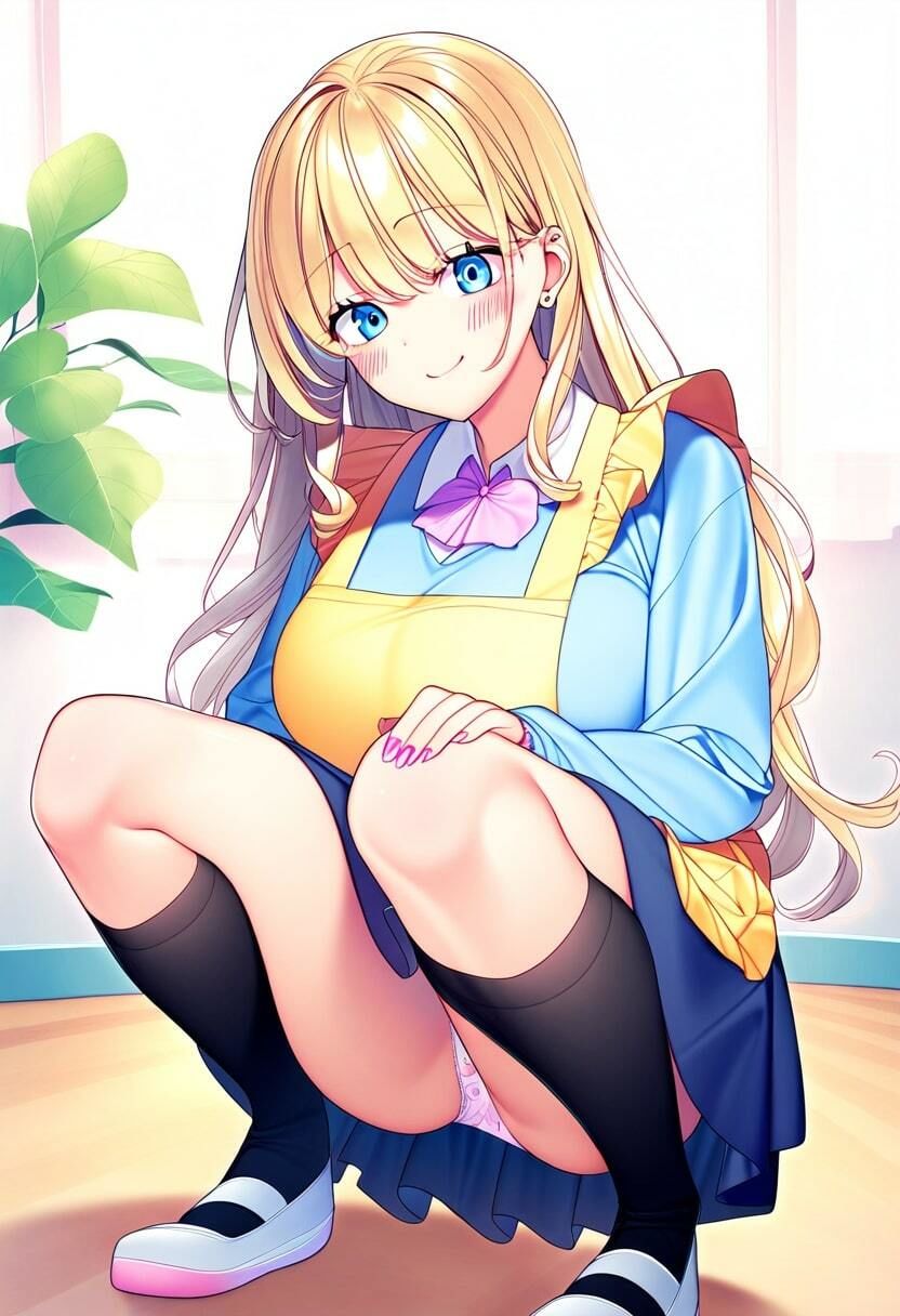 サンプル画像1:天然の巨乳保育士がパンチラで色仕掛け(みるく娘) [d_342736]