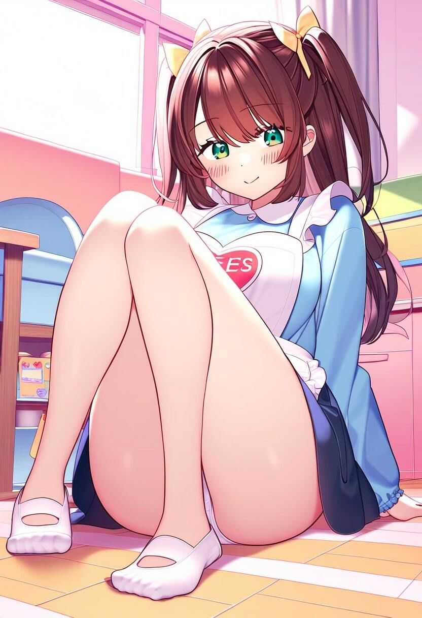 サンプル画像2:天然の巨乳保育士がパンチラで色仕掛け(みるく娘) [d_342736]