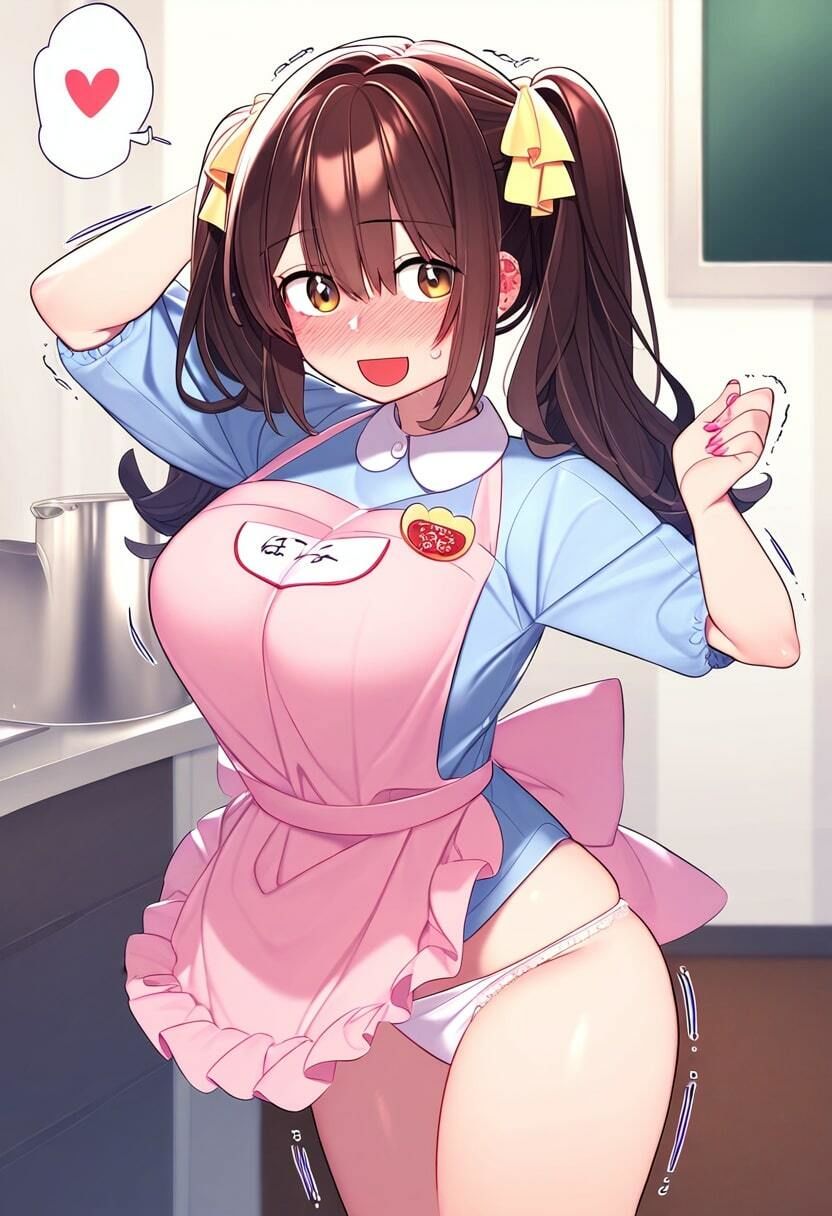 サンプル画像6:天然の巨乳保育士がパンチラで色仕掛け(みるく娘) [d_342736]