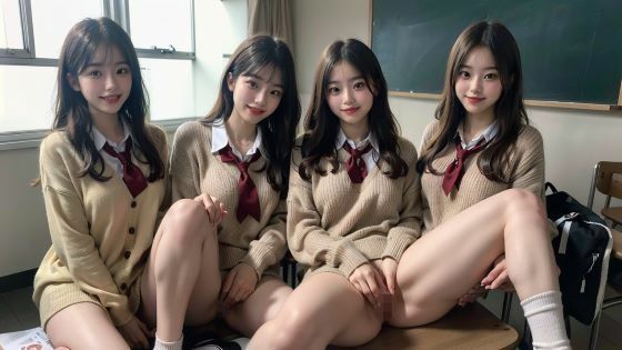 サンプル画像1:制服美少女シリーズ 美少女ノーパン大集合！？(制服美女ん) [d_342855]