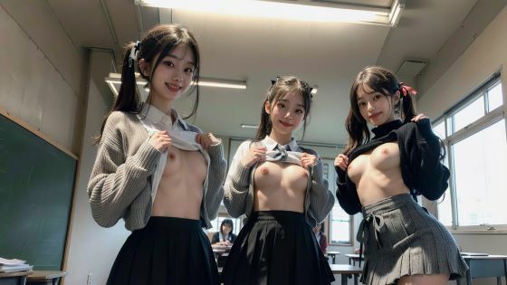 サンプル画像3:制服美少女シリーズ 美少女ノーパン大集合！？(制服美女ん) [d_342855]