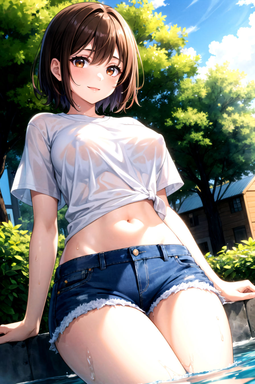 サンプル画像2:茶髪ショートちゃんとずぶ濡れイチャラブSEX(aru’s art studio) [d_342880]