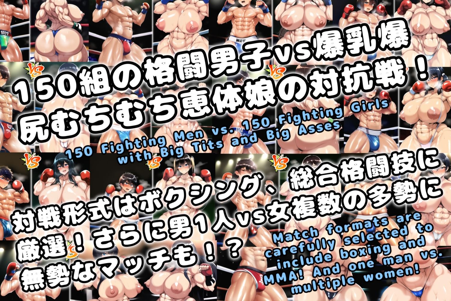 サンプル画像1:男vsむちむち爆乳恵体女格闘家軍団全力ミックスファイト構図集(朝霧シン) [d_342883]