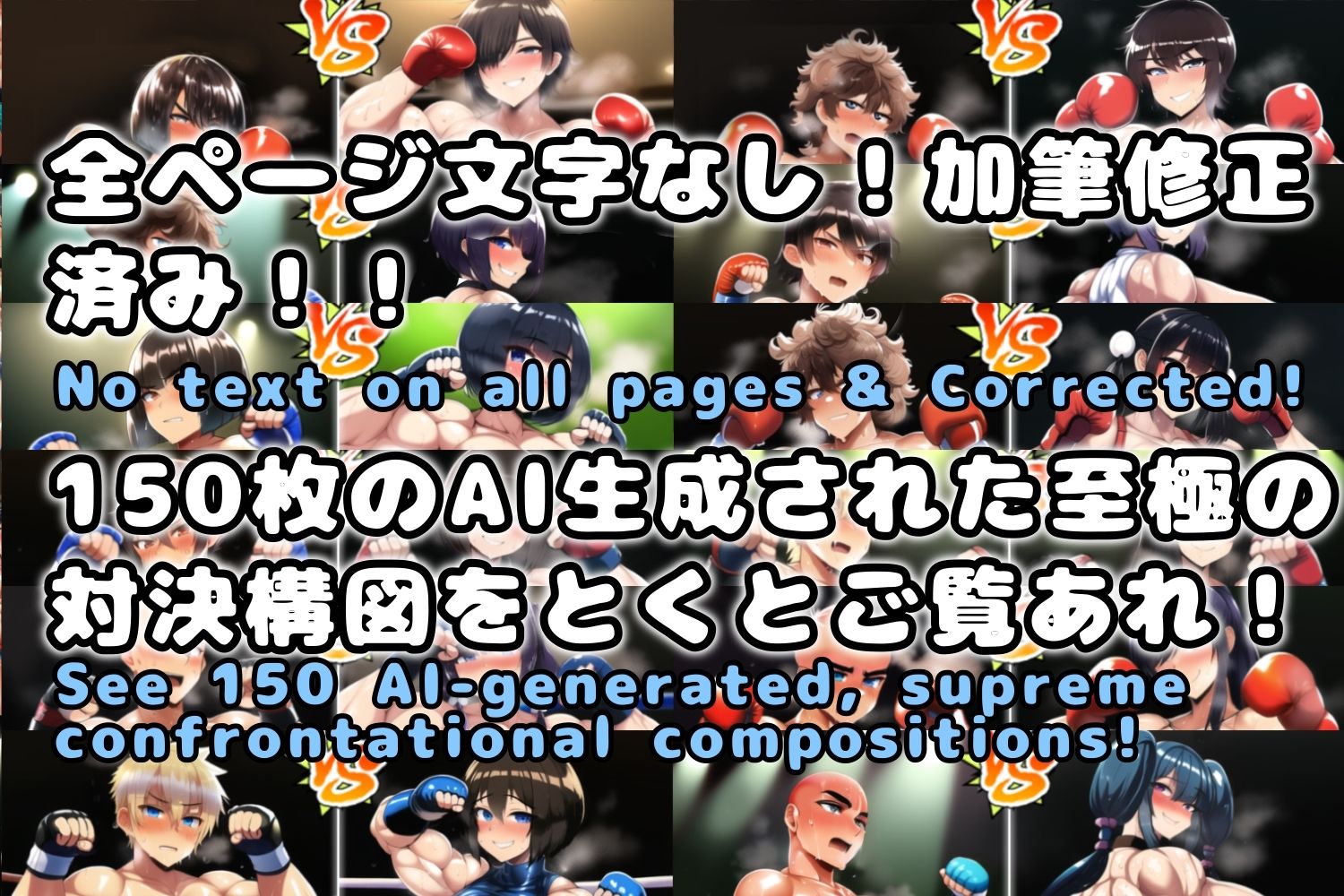 サンプル画像2:男vsむちむち爆乳恵体女格闘家軍団全力ミックスファイト構図集(朝霧シン) [d_342883]