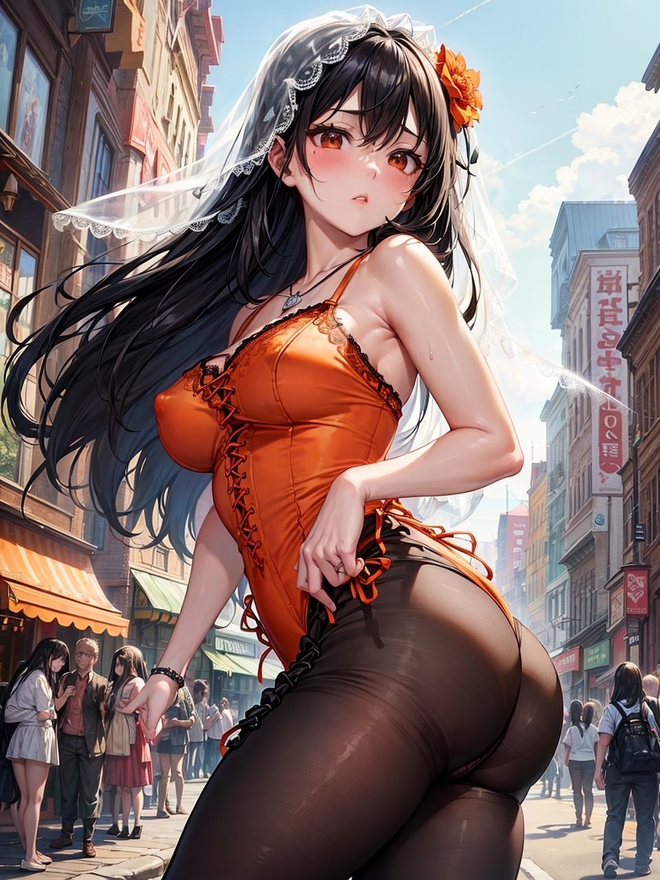 サンプル画像3:露出花嫁 〜レオタード編2〜(妄想サチュレーション) [d_342955]