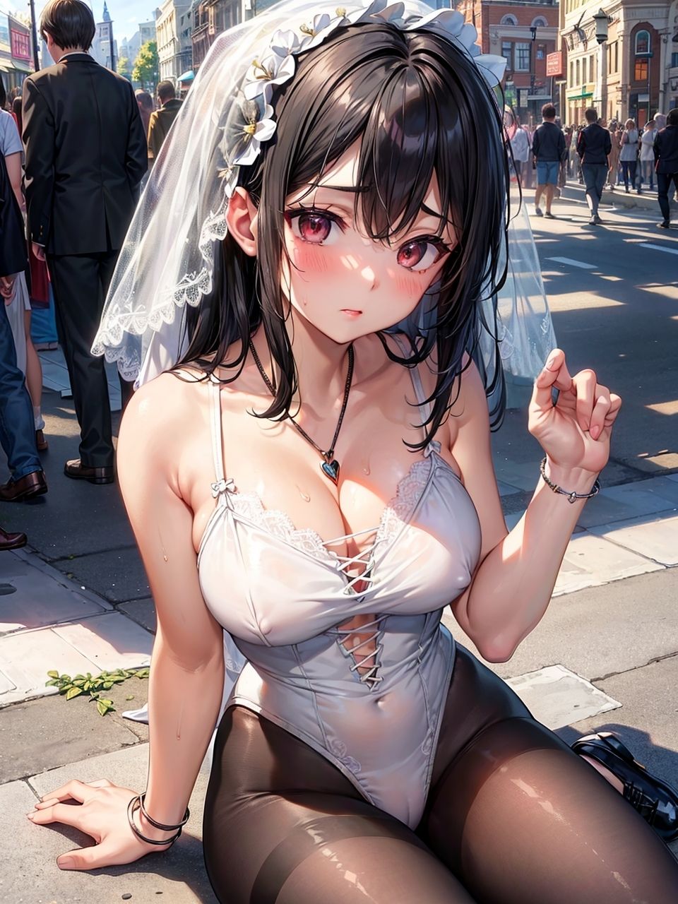 サンプル画像4:露出花嫁 〜レオタード編2〜(妄想サチュレーション) [d_342955]