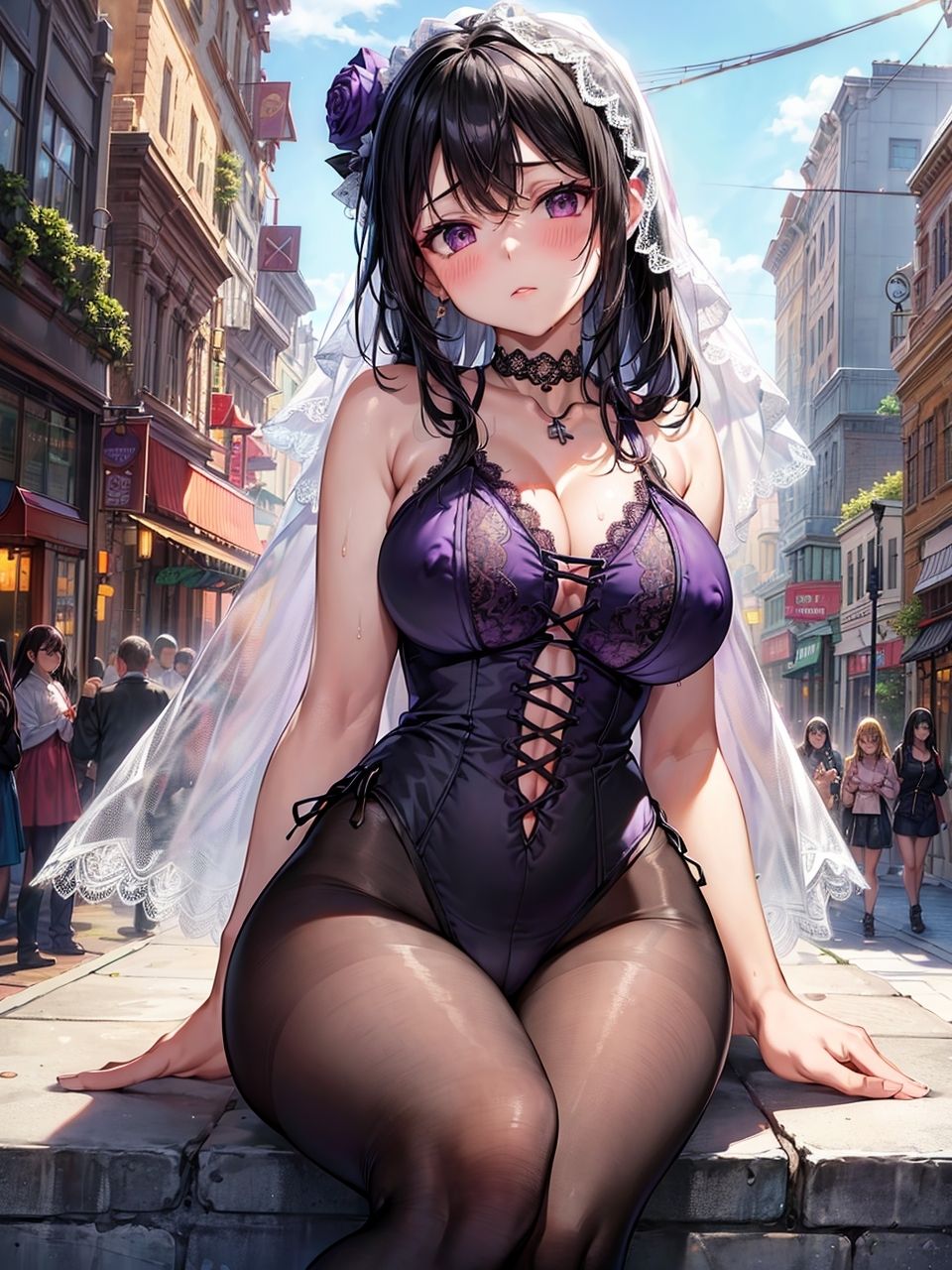 サンプル画像5:露出花嫁 〜レオタード編2〜(妄想サチュレーション) [d_342955]