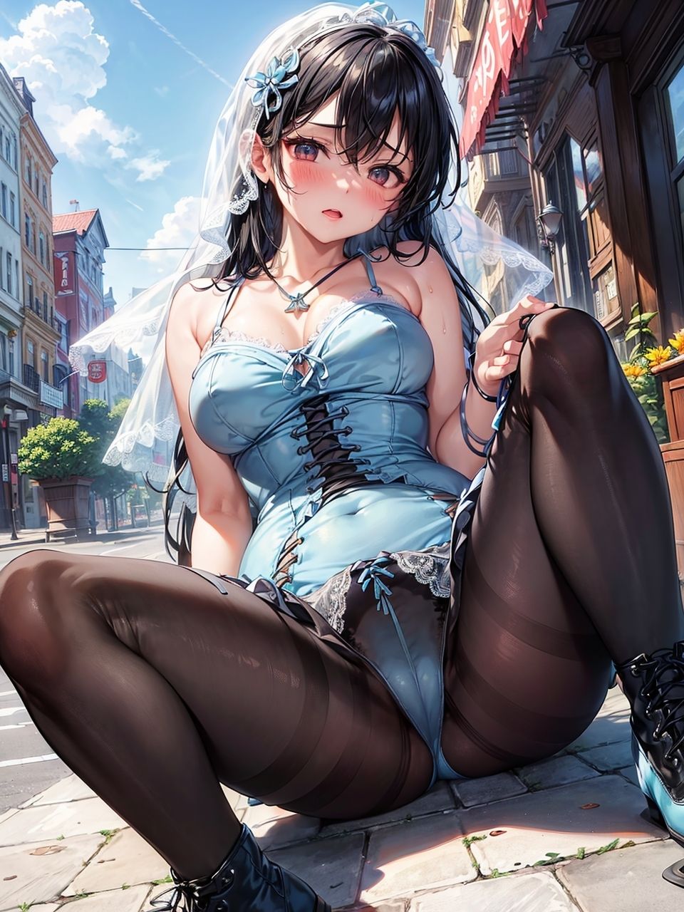 サンプル画像6:露出花嫁 〜レオタード編2〜(妄想サチュレーション) [d_342955]