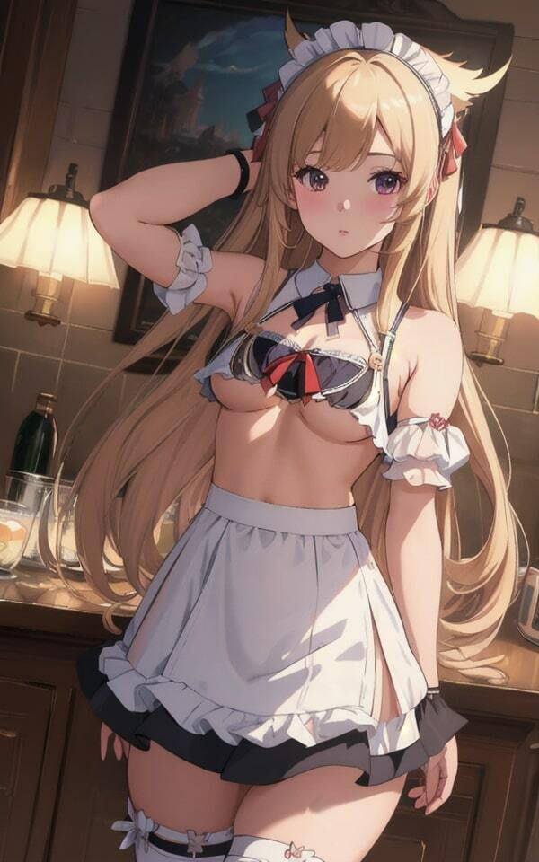 サンプル画像3:金髪美女 メイド下着で誘惑 48人収録(美女クラブ) [d_342995]