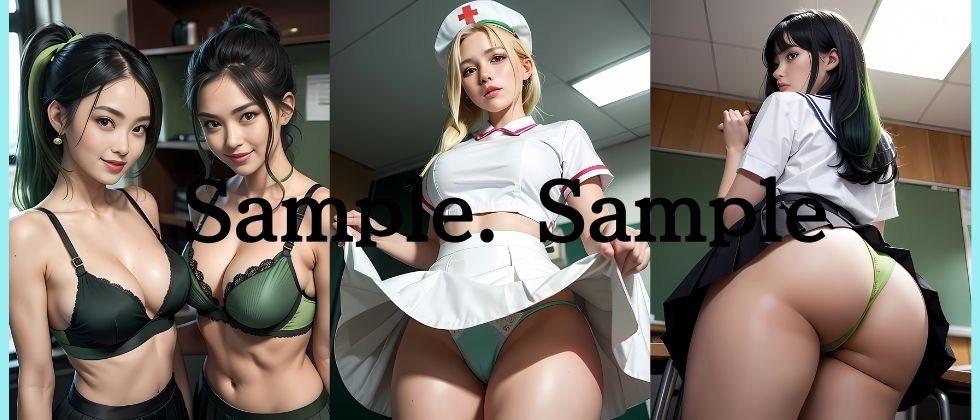 サンプル画像3:【下着フェチ向け】緑下着の幻想(Artangel) [d_343030]