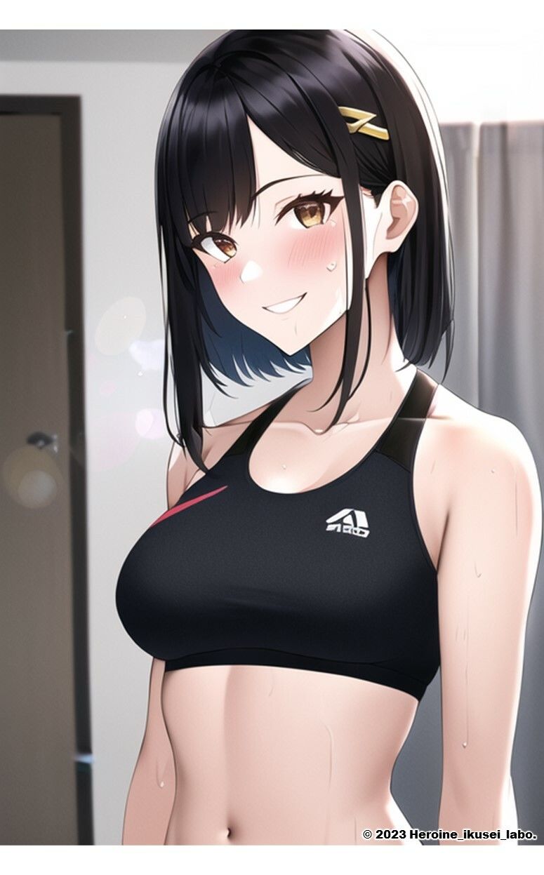 サンプル画像4:1つの呪文で生み出された100人のAI妄想美少女-10【さわやかえち？スポーツブラ女子編】(AIヒロイン研究会) [d_343124]