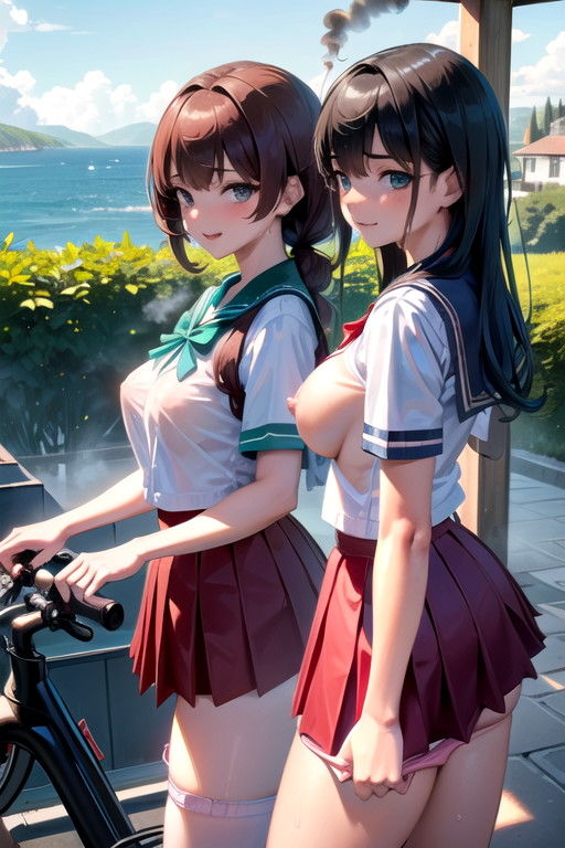 サンプル画像2:【茶髪編】田舎の女子校生が輪●緊縛〜海が見える学校〜(AIザッハトルテ) [d_343147]