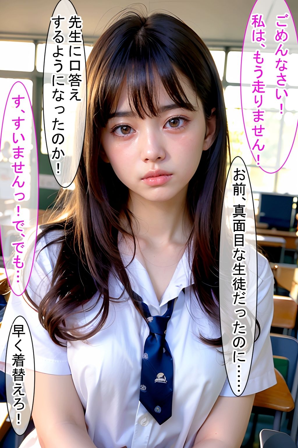 サンプル画像2:「もう飲んで良いですか？」清楚系J●は、まさかのザーメン好きな変態(官能マンガ（Mスタ）) [d_343388]