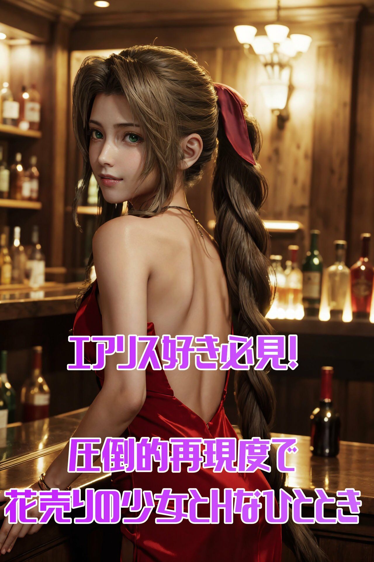 サンプル画像2:ミッドガルの花売り エアリス(はいれーと) [d_343453]